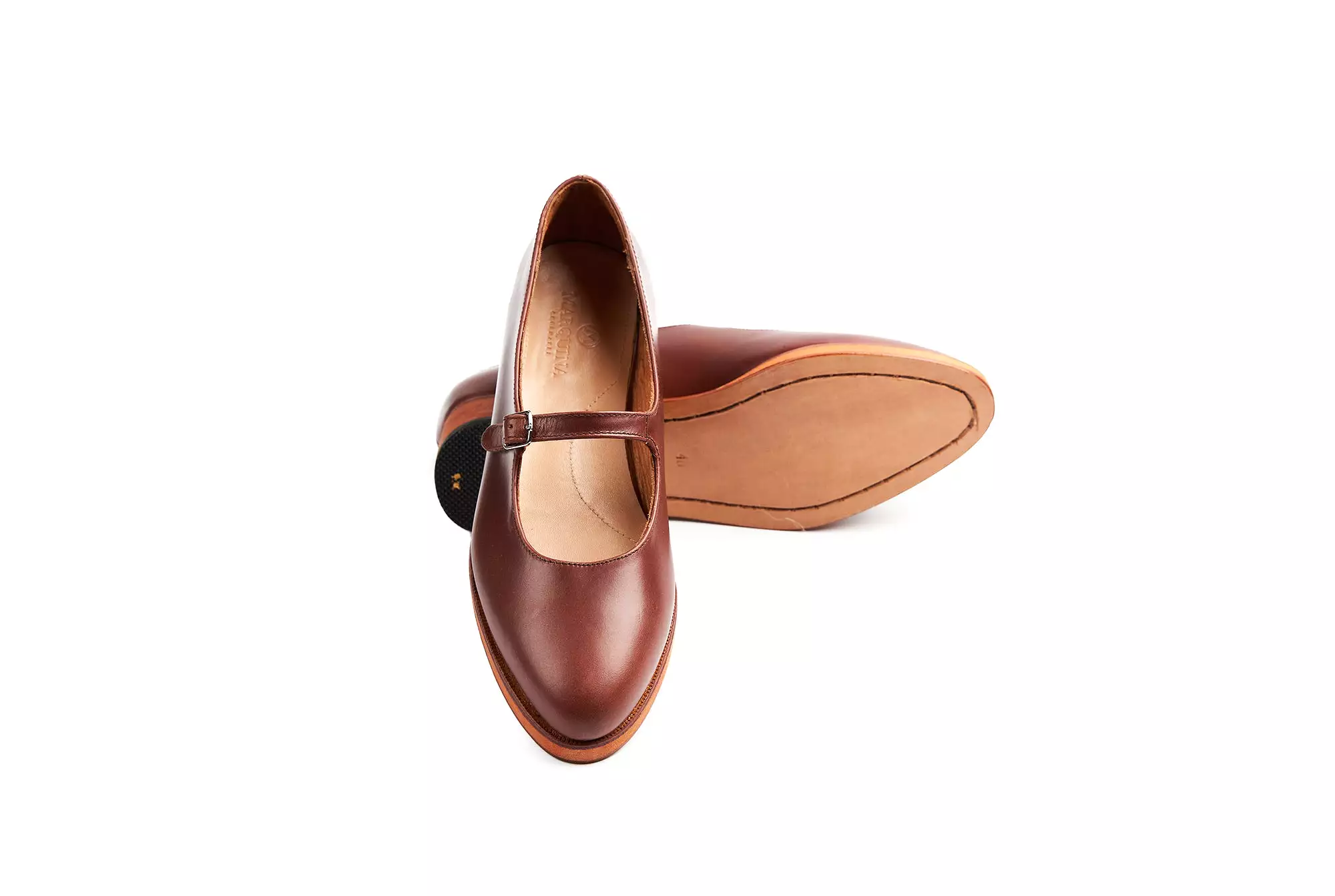 Mary Jane Flats - Chestnut Brown