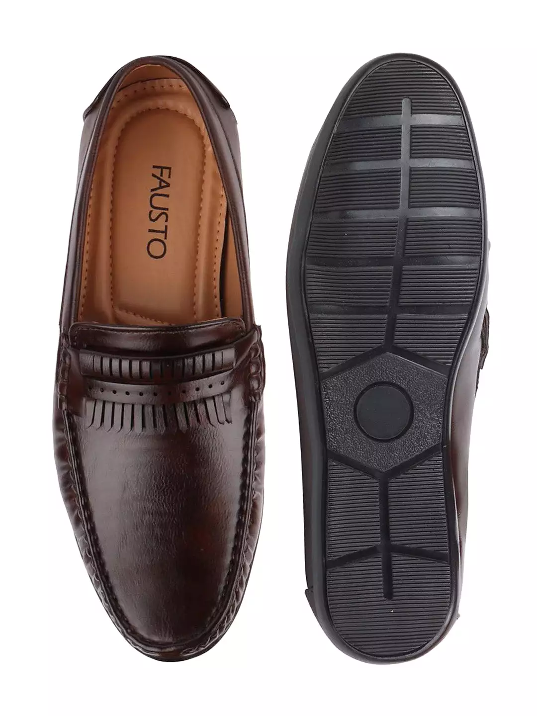 Men Brown Casual Slip-On Loafers