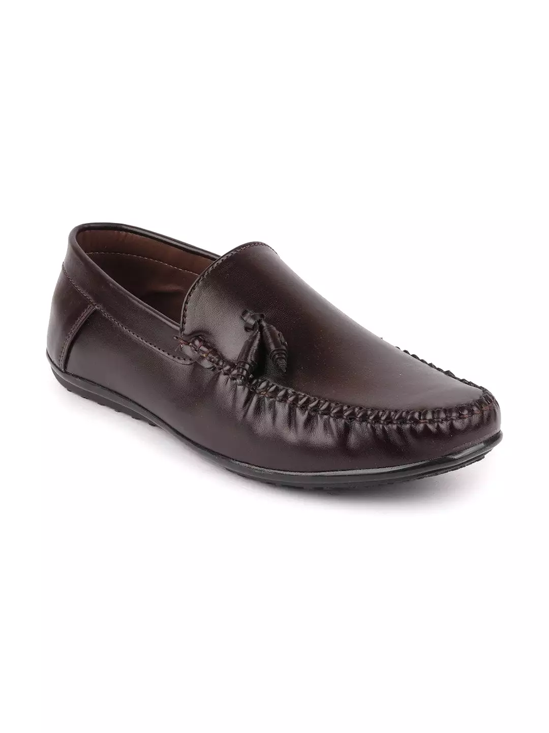 Men Brown Casual Slip-On Loafers