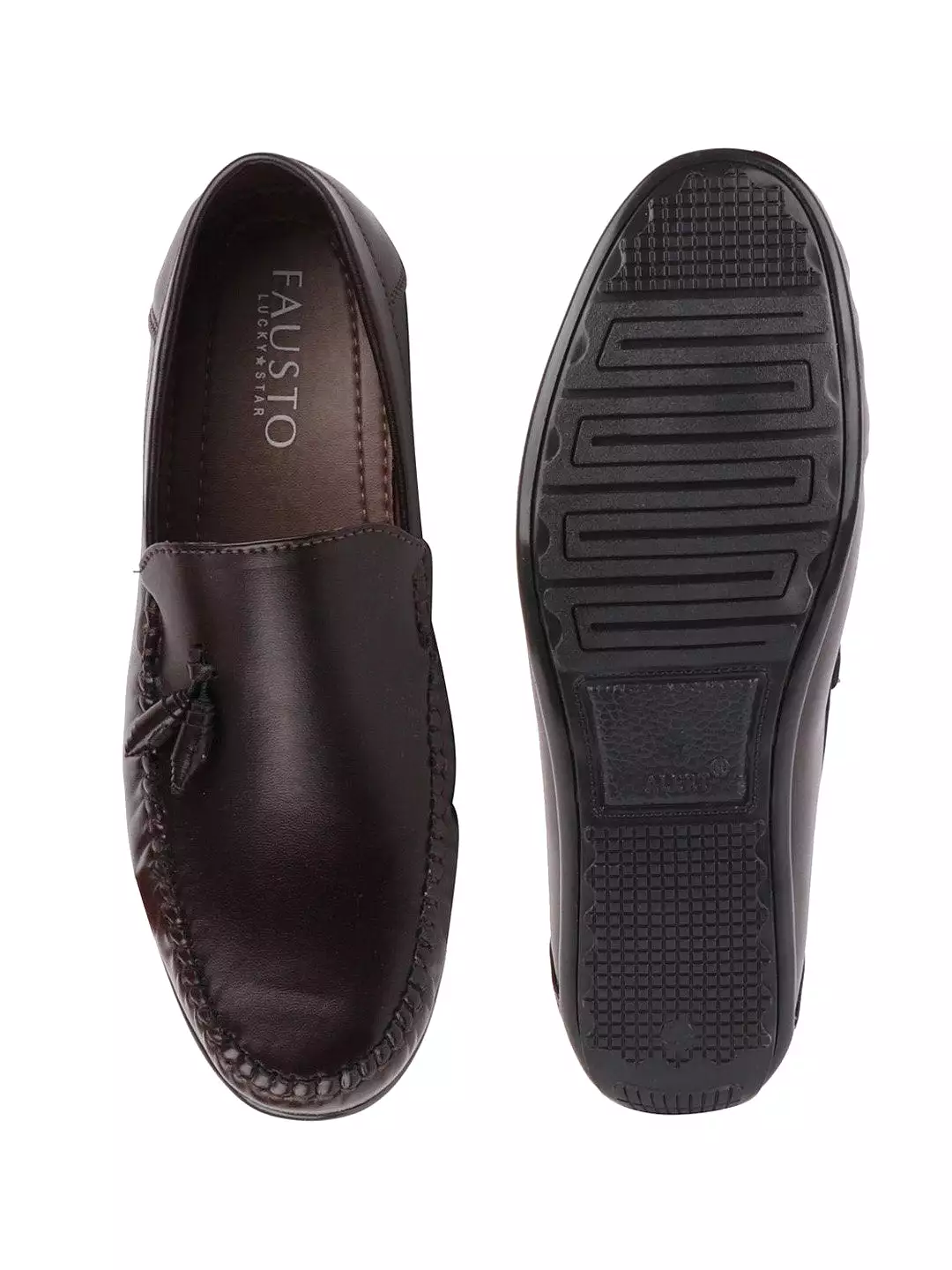 Men Brown Casual Slip-On Loafers