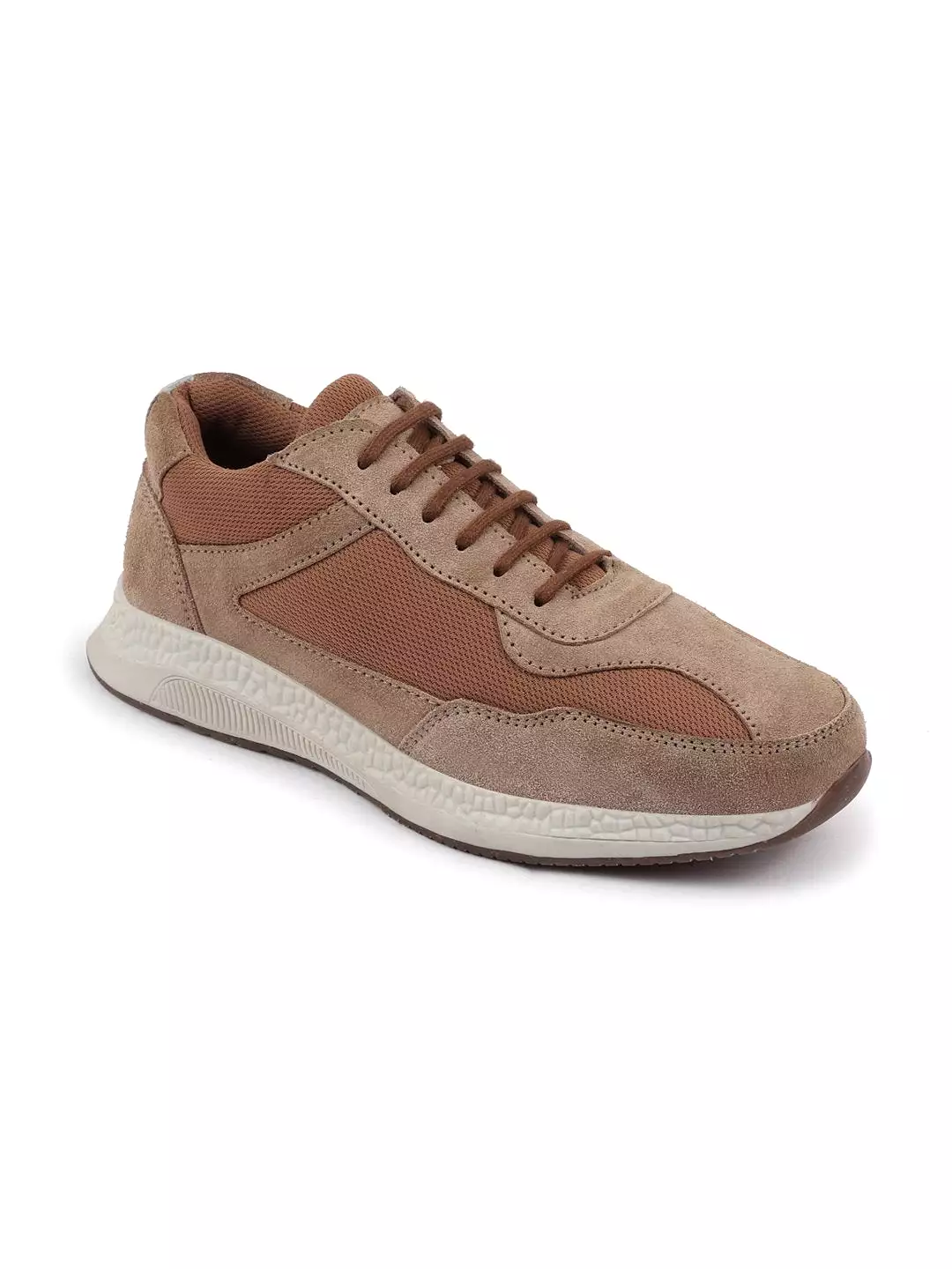 Men Cheeku Suede Leather Lace Up Casual Sneaker Shoes