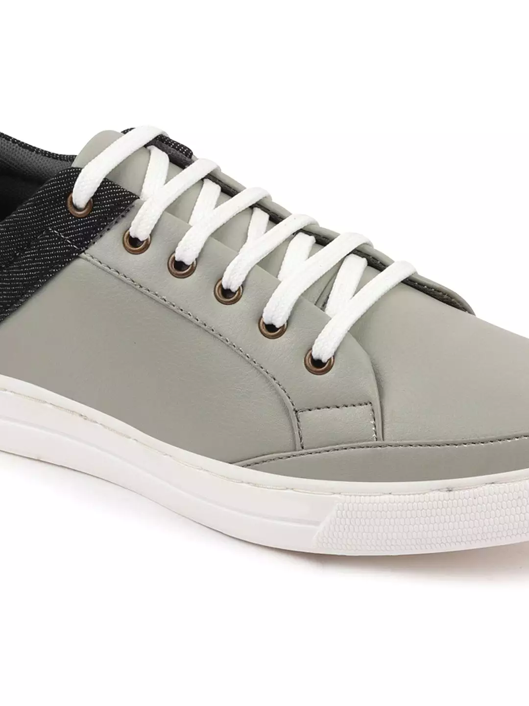 Men Grey Classic Lace Up Sneakers