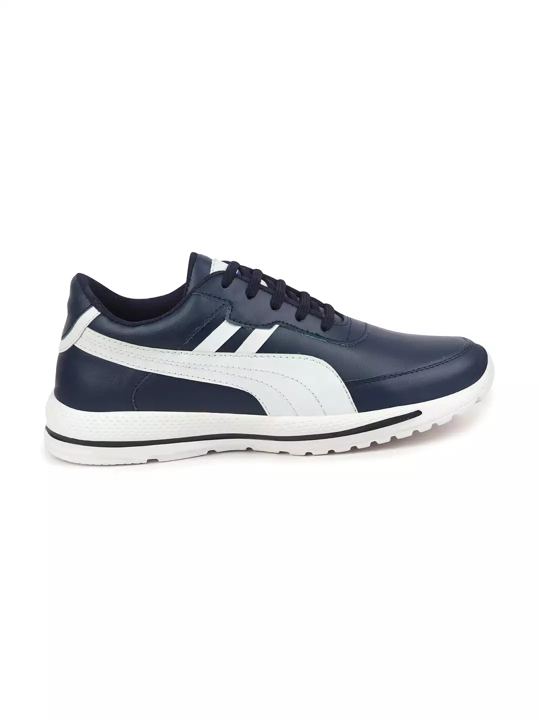 Men Navy Blue Casual Outfit Lace Up Sneakers