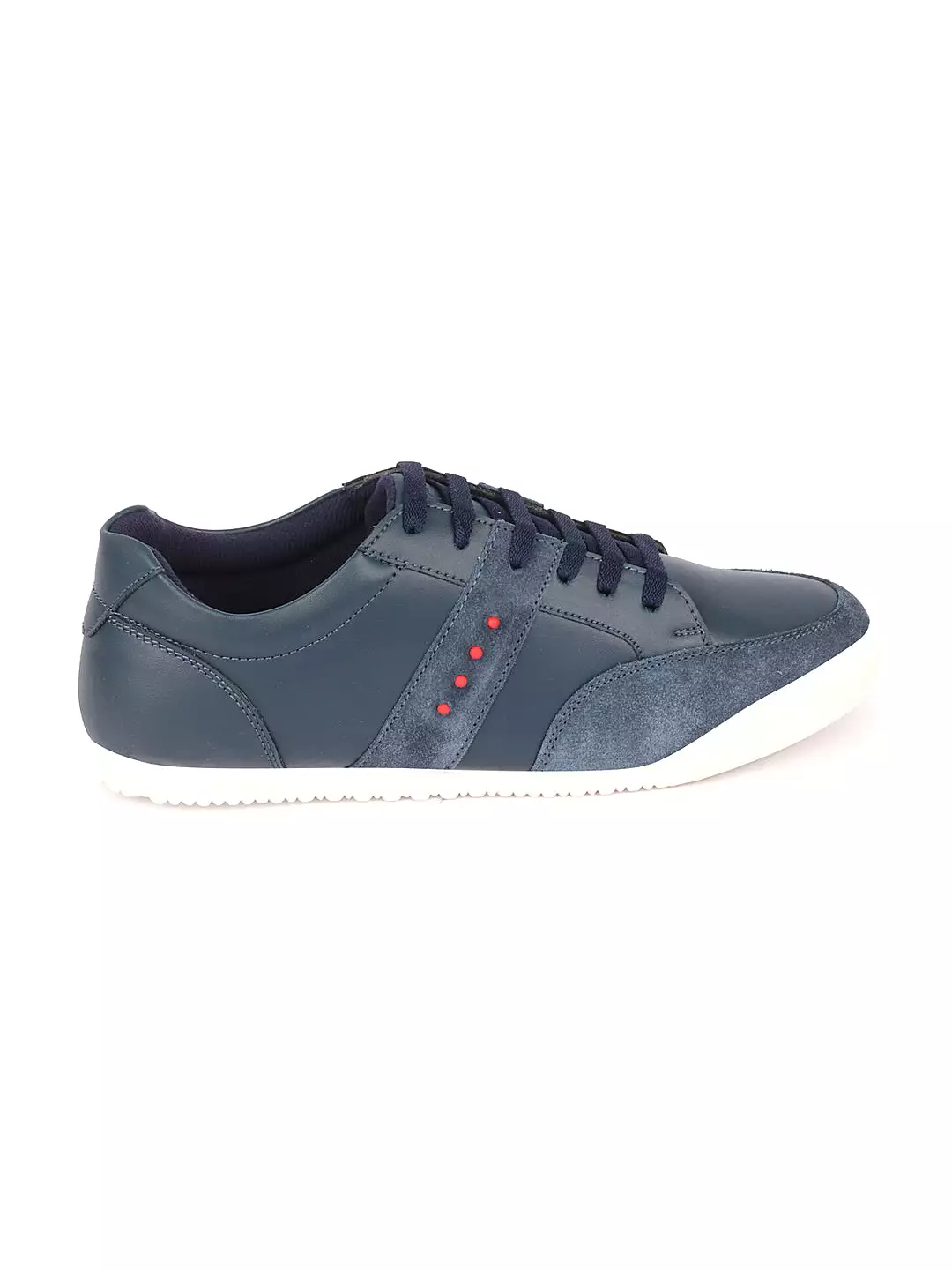 Men Navy Blue Classic Super Light Upper Soft Suede Leather Strap Lace Up Sneakers Shoes