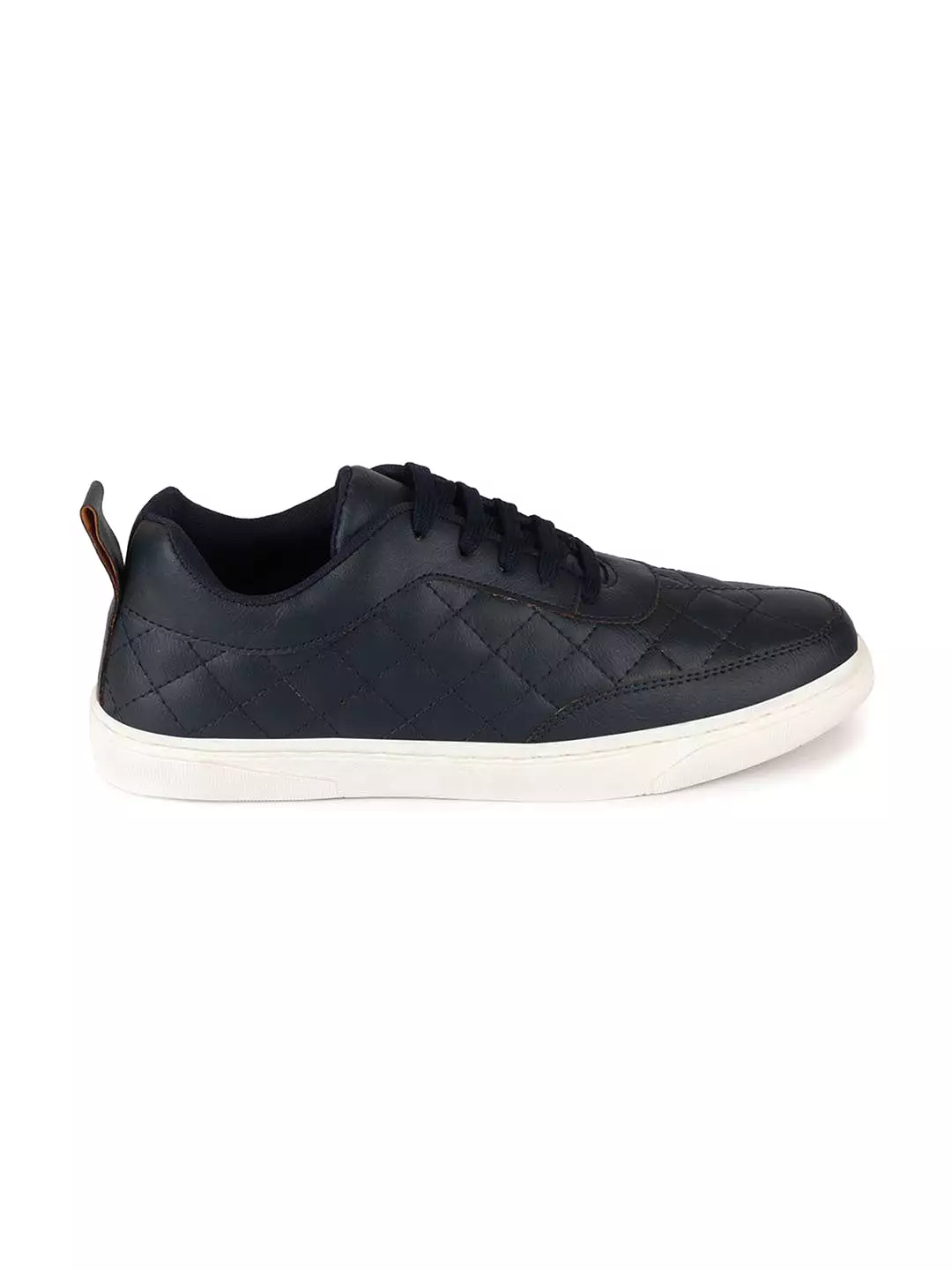 Men Navy Blue Lace Up Classic Sneakers