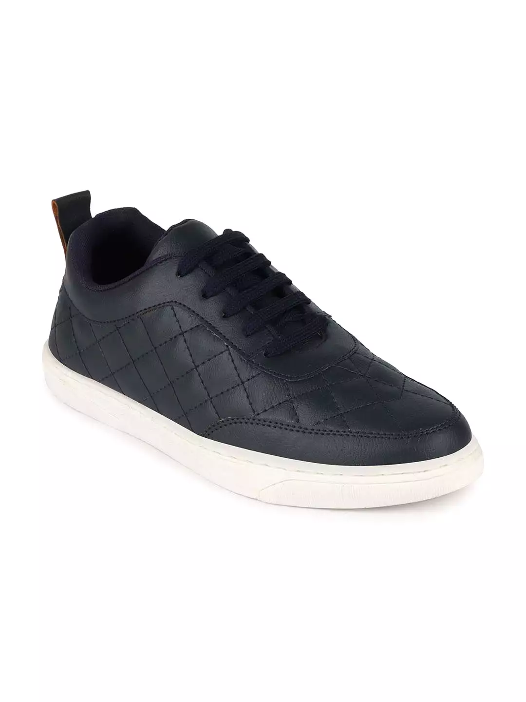 Men Navy Blue Lace Up Classic Sneakers