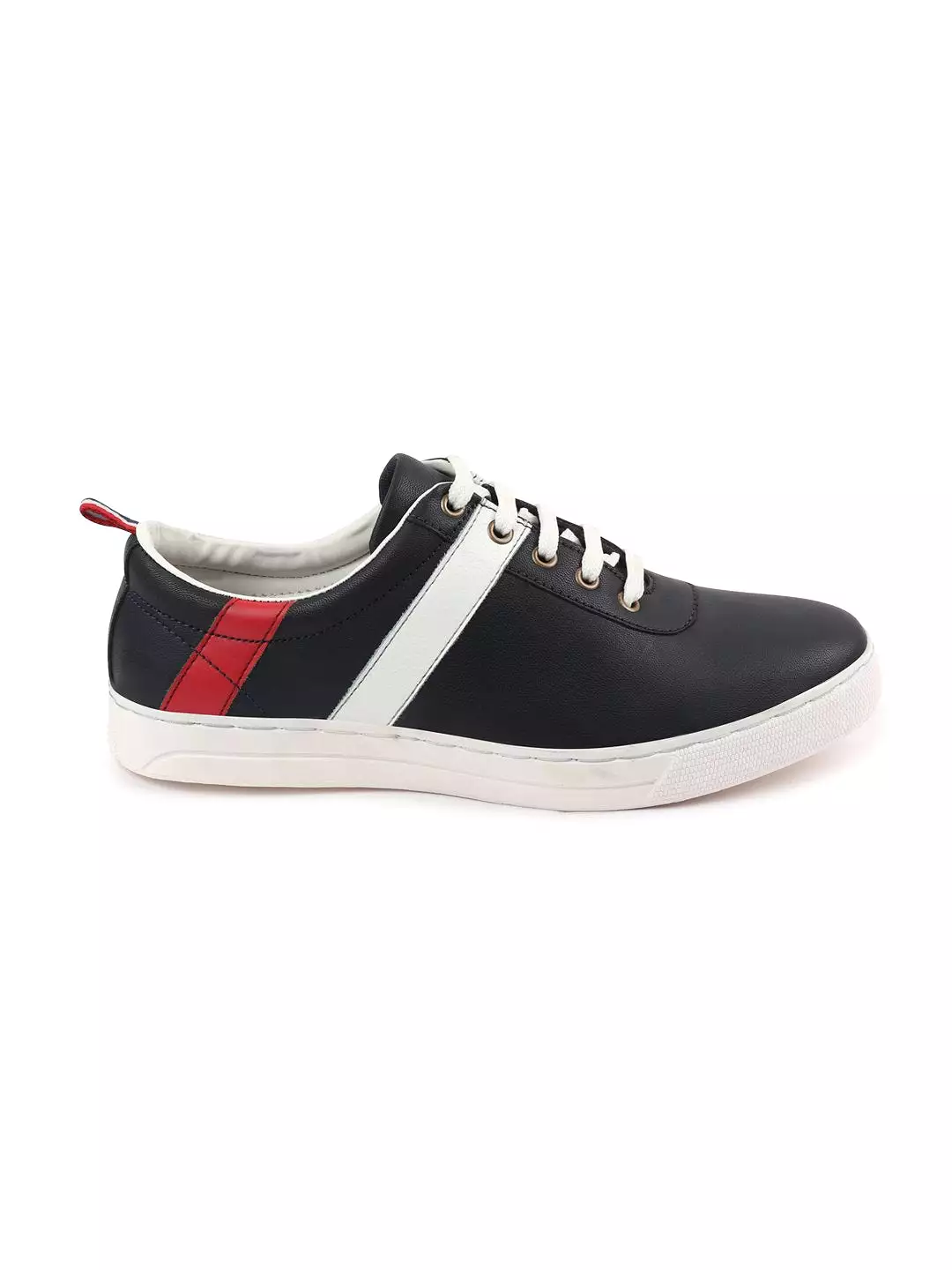 Men Navy Blue/White Stylish Lace Up Sneakers