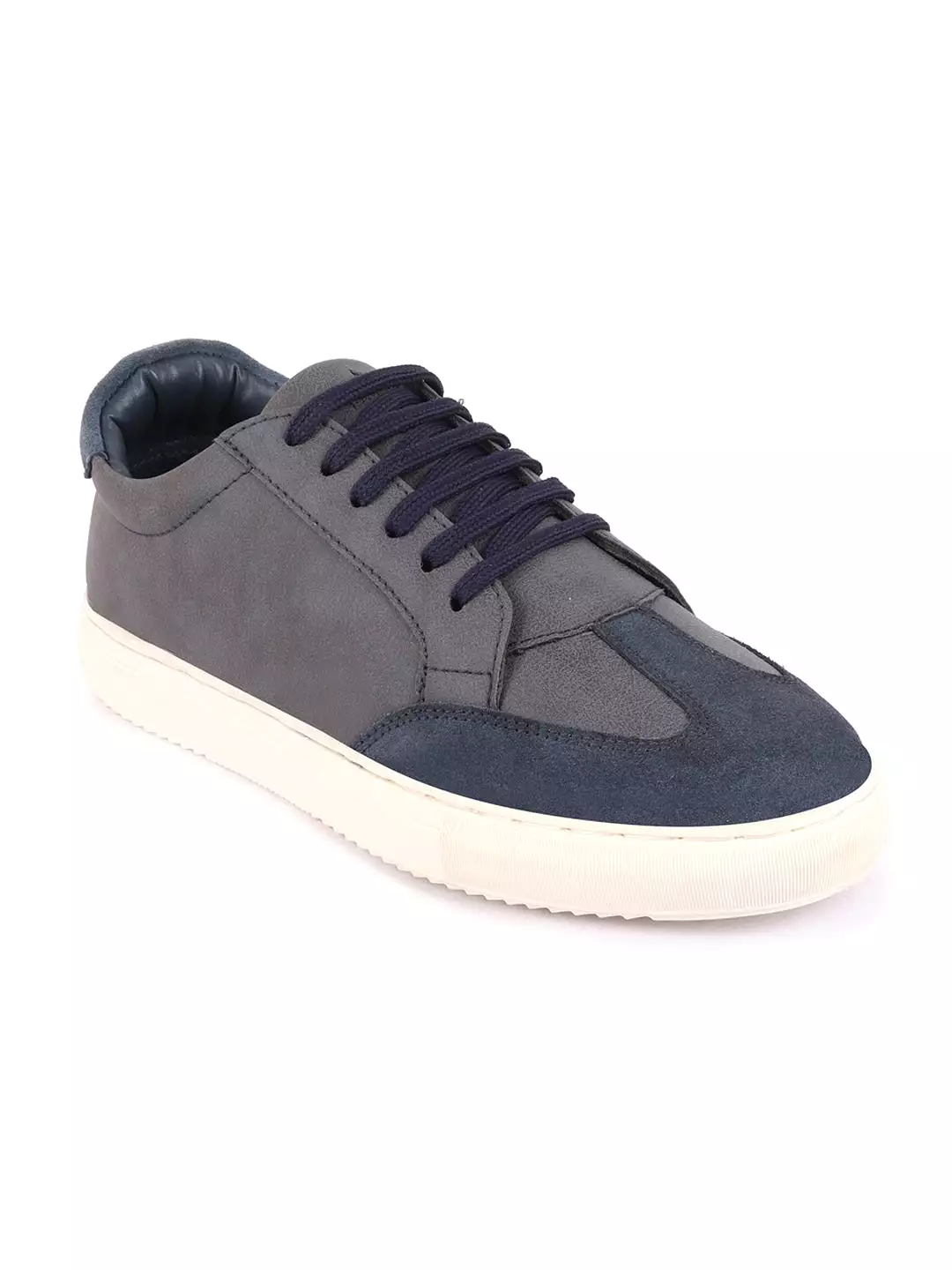 Men Navy Lace-Up Low Top Classic Sneakers Casual Shoes