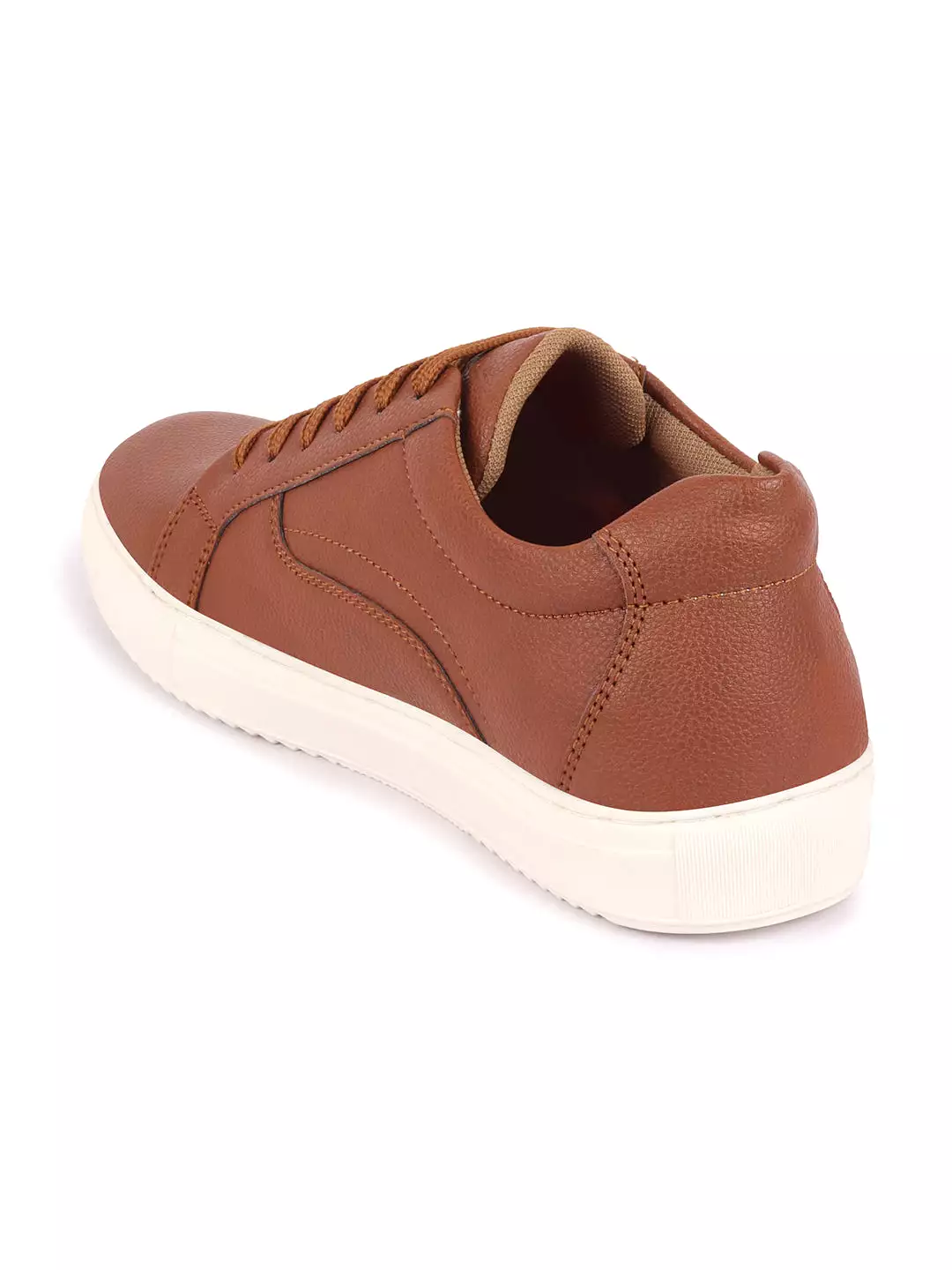 Men Tan Classic Outdoor Lace Up Sneakers