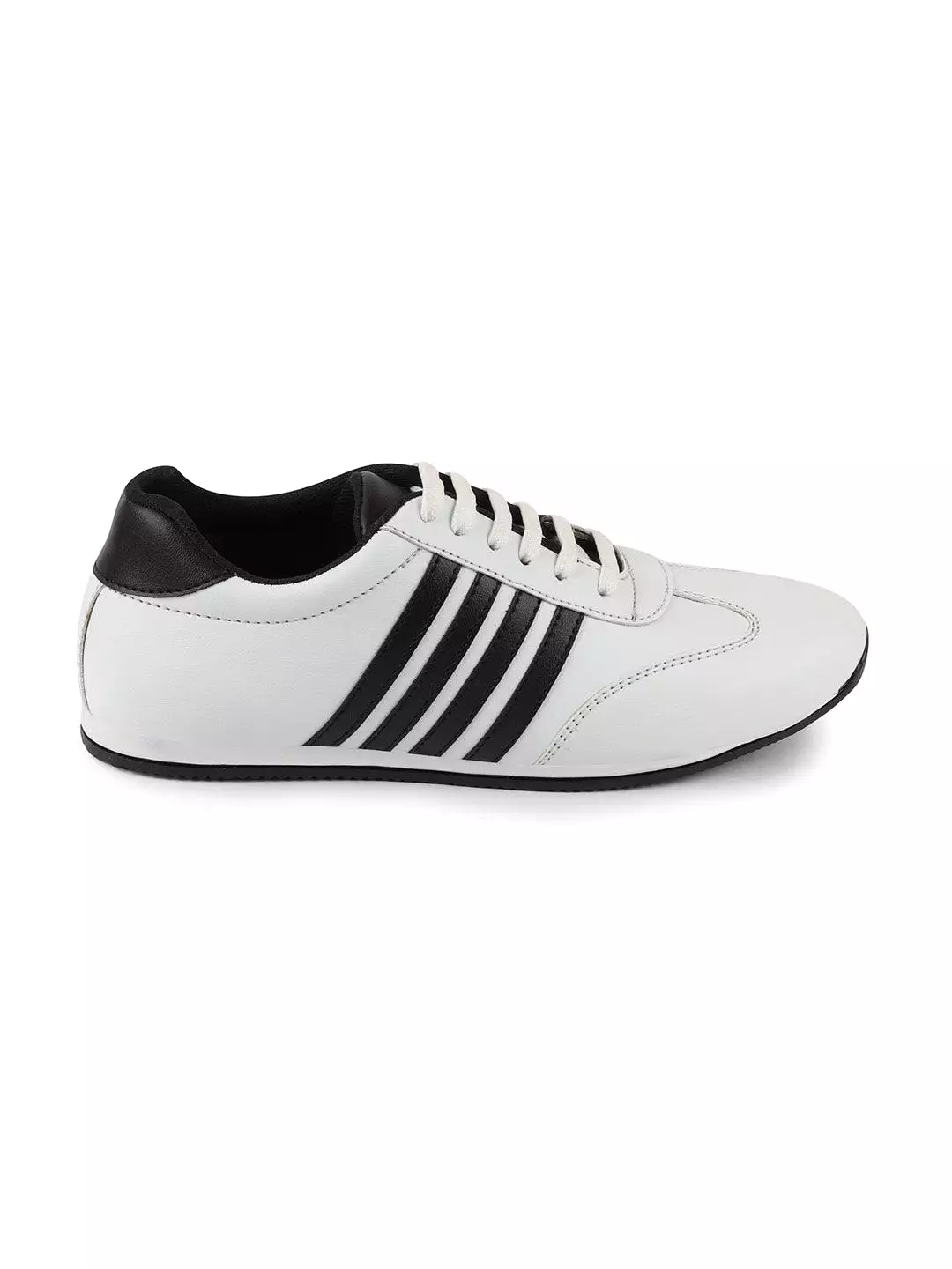 Men White Casual Classic Lace Up Sneakers