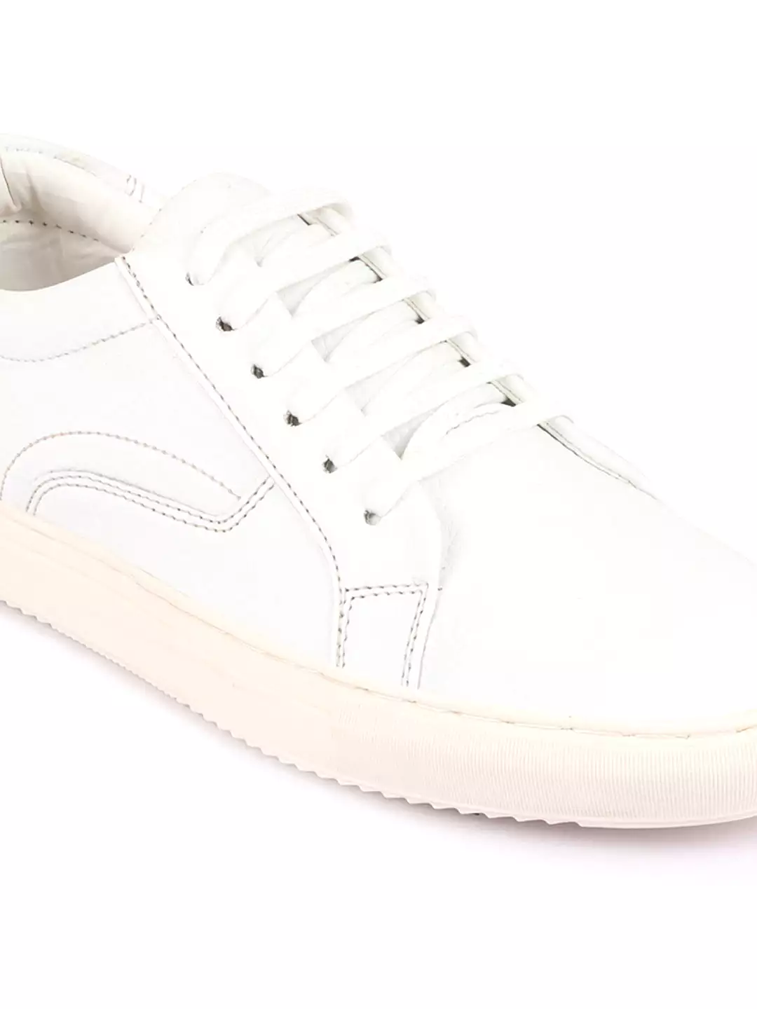 Men White Classic Outdoor Lace Up Sneakers