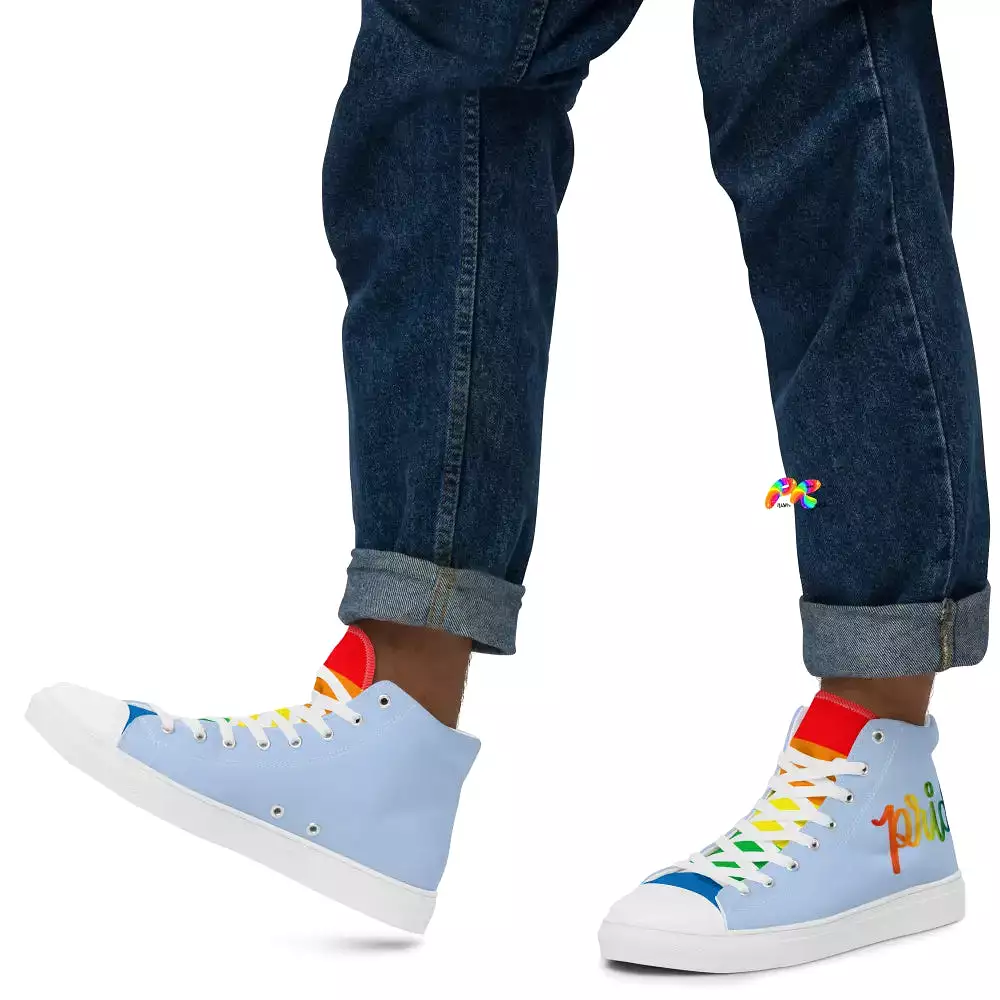 Men's Blue Pride High Top Sneakers