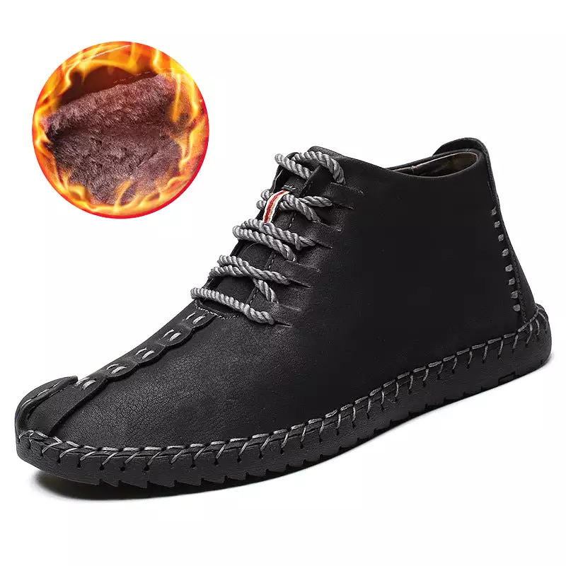 Men's Comfortable Leather Hand Stitching Ankle Boots