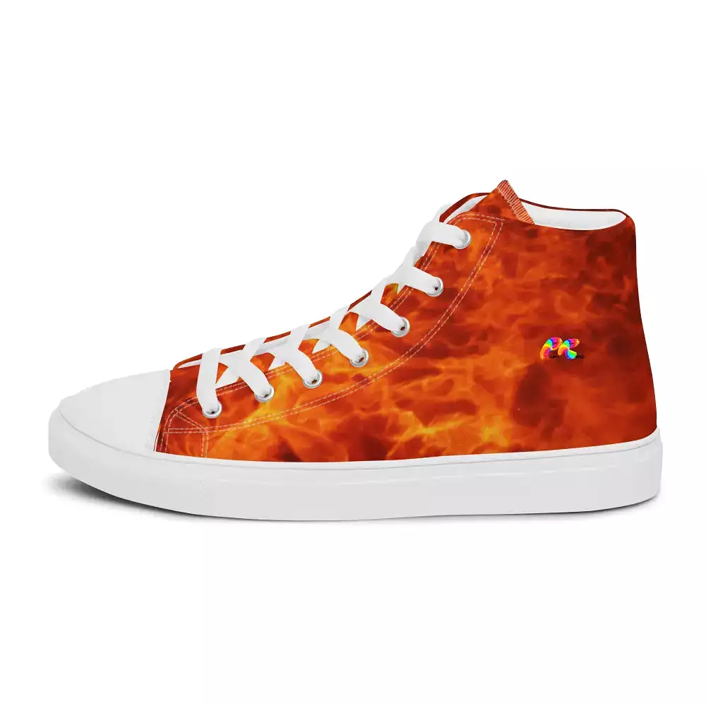 Men’s Fire High Top Canvas Shoes