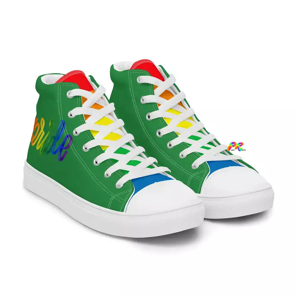 Men's Green Pride High Top Sneakers