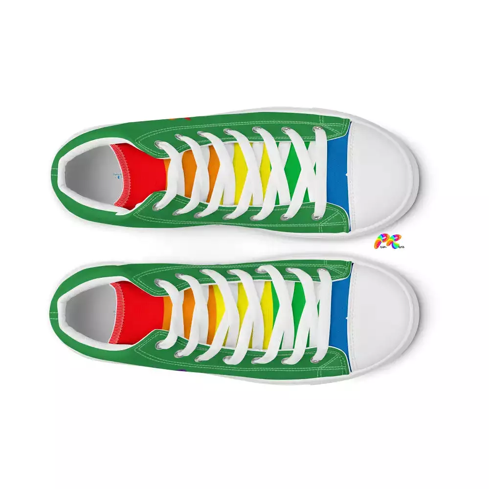 Men's Green Pride High Top Sneakers