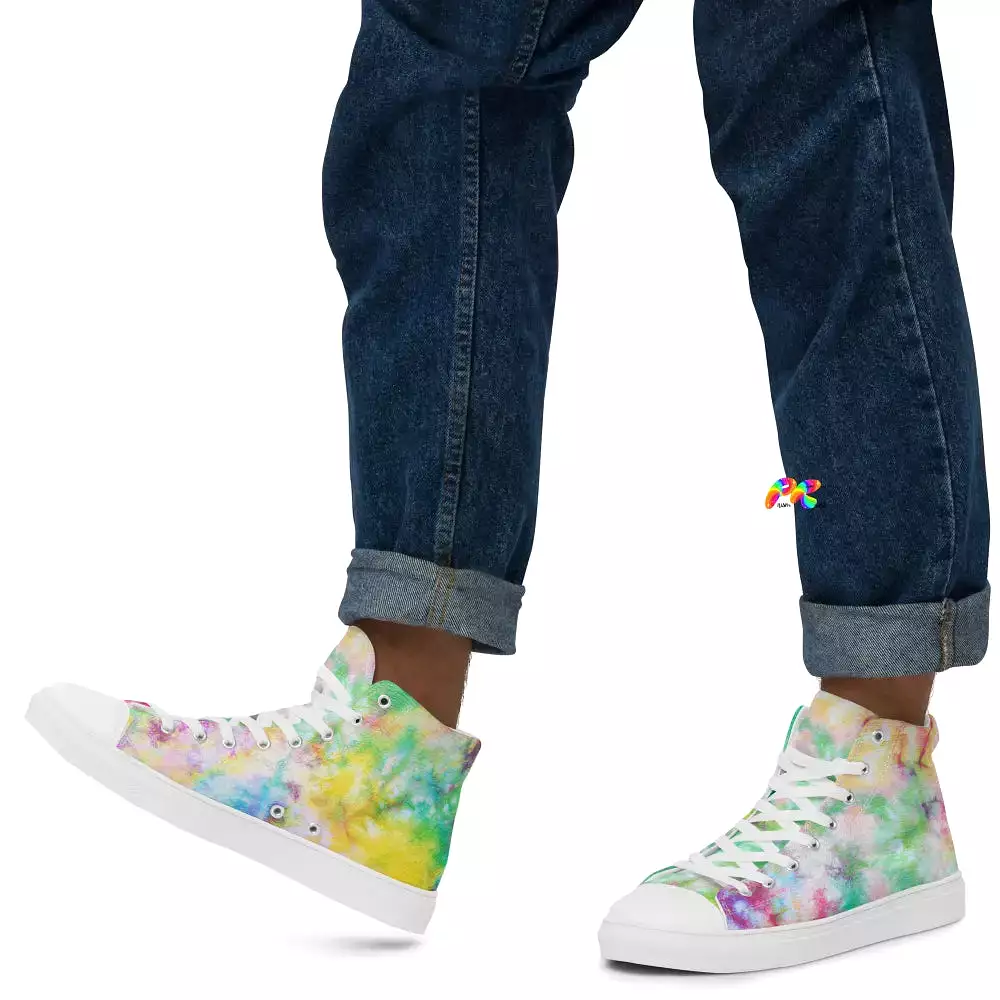 Men’s Tie-Dye High Top Canvas Shoes