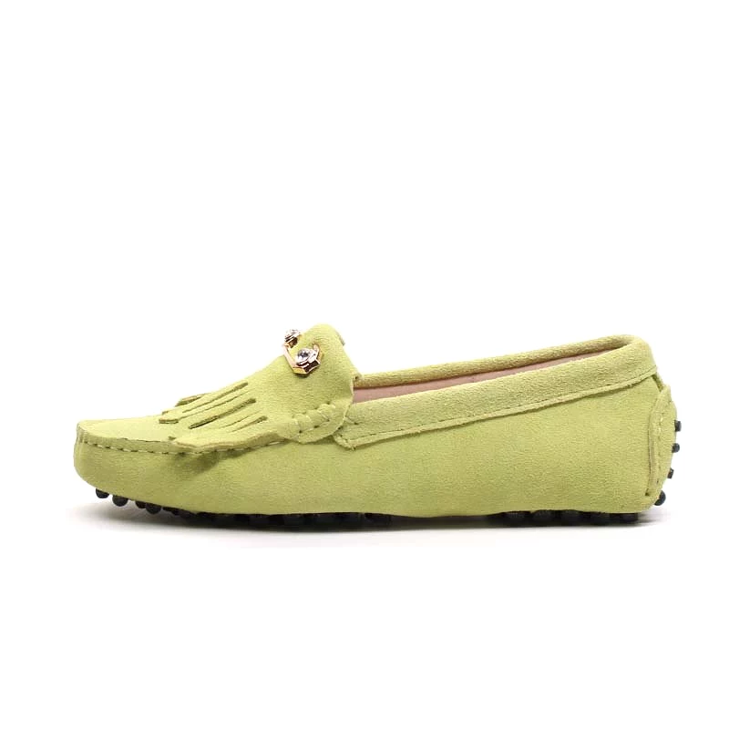 MIYAGINA Leather Women Comfortable Flats Loafers Driving Shoes