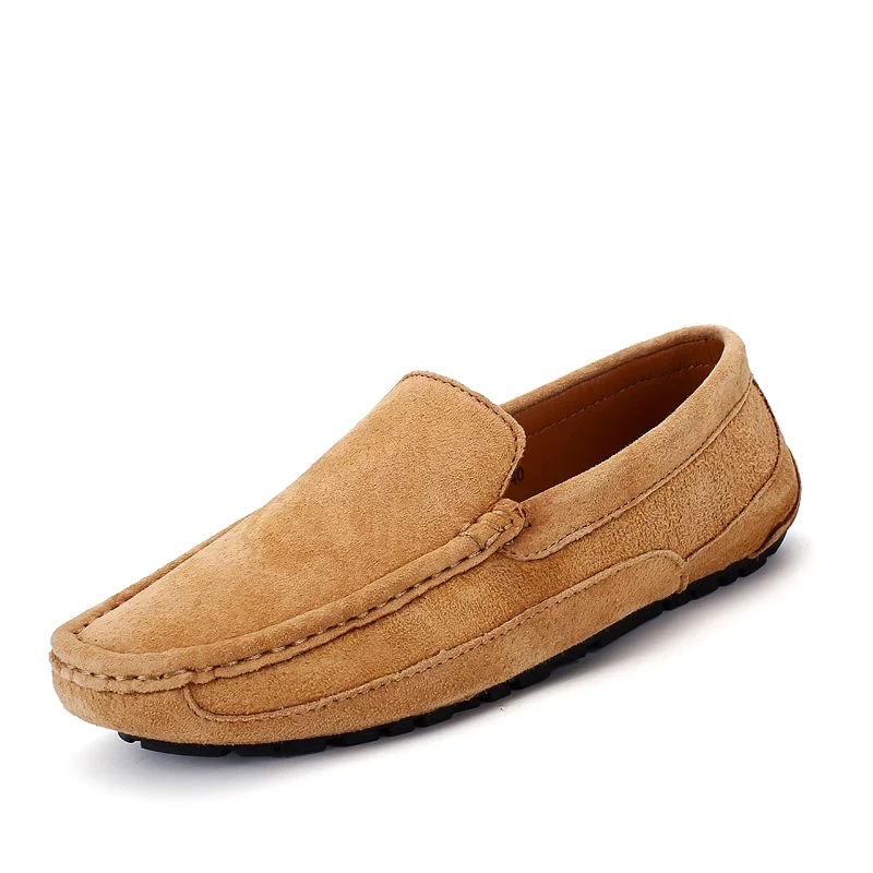 MIYAGINA Soft Moccasins Men Leather Loafers Flats Driving Shoes