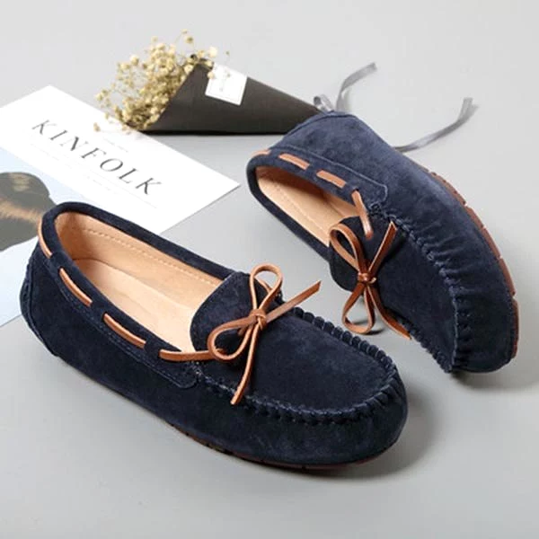 MIYAGINA Women Flat Leather Casual Loafers Moccasins Driving Shoes