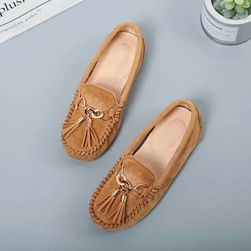 MIYAGINA Women Shoes Breathable Soft Leather Flat Loafers