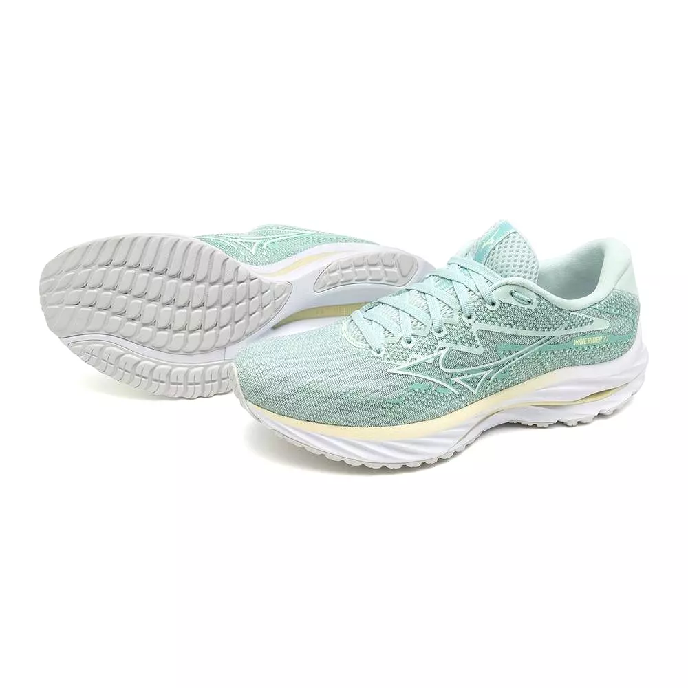 Mizuno Women's Wave Rider 27 - Eggshell Blue/White