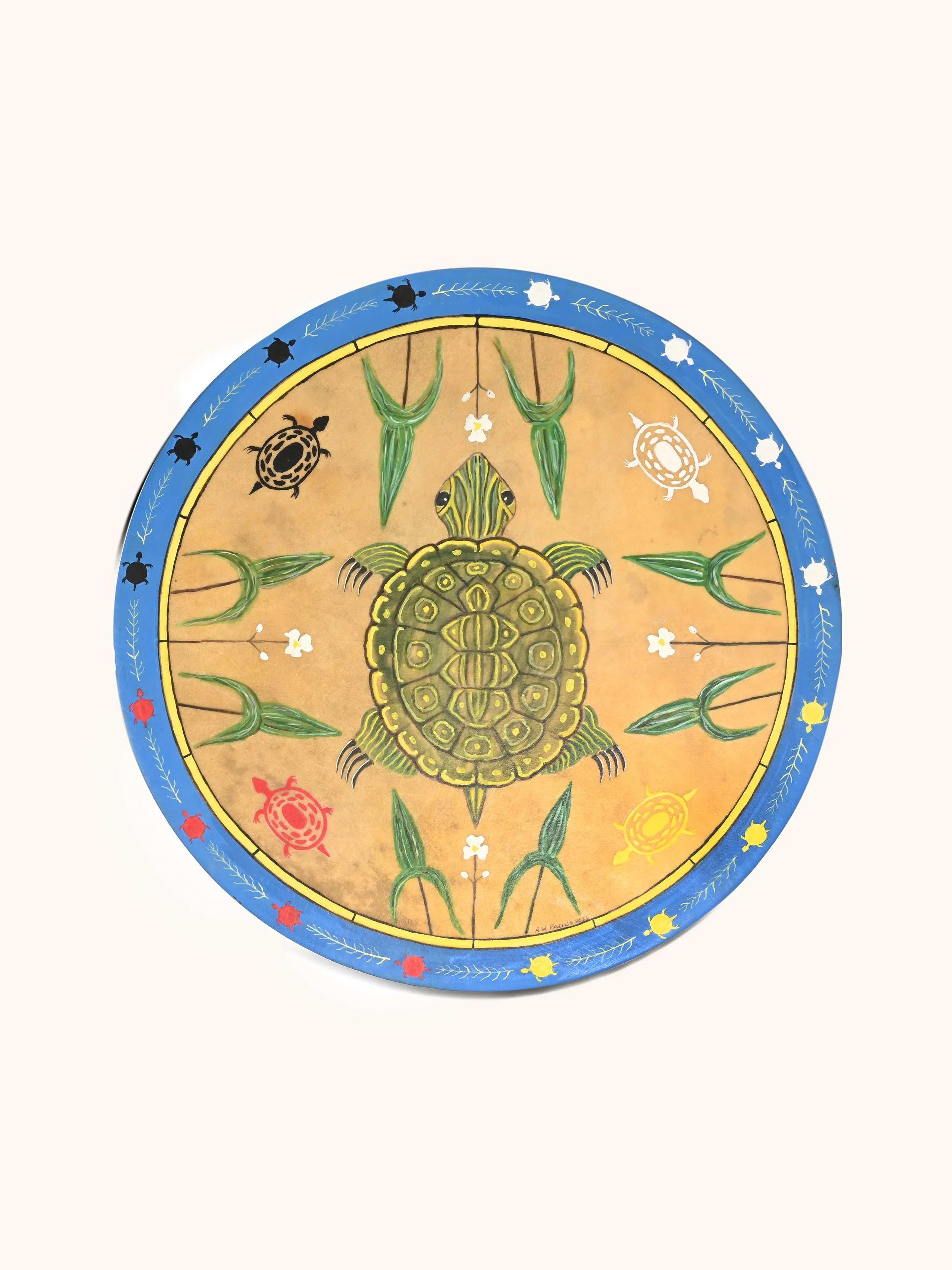 Mother Earth Turtle Buffalo Hide Drum