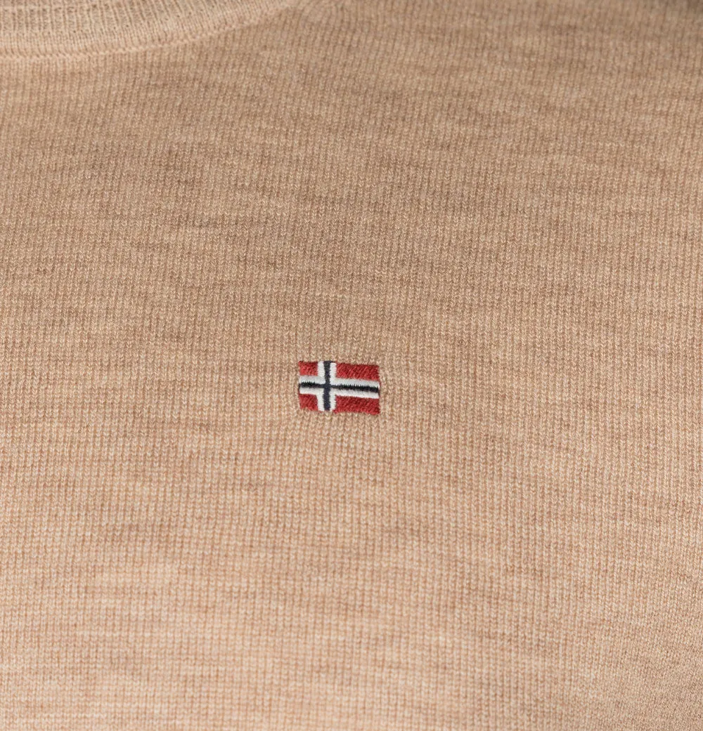 Napapijri Damavand Merino Wool Sweat Beige