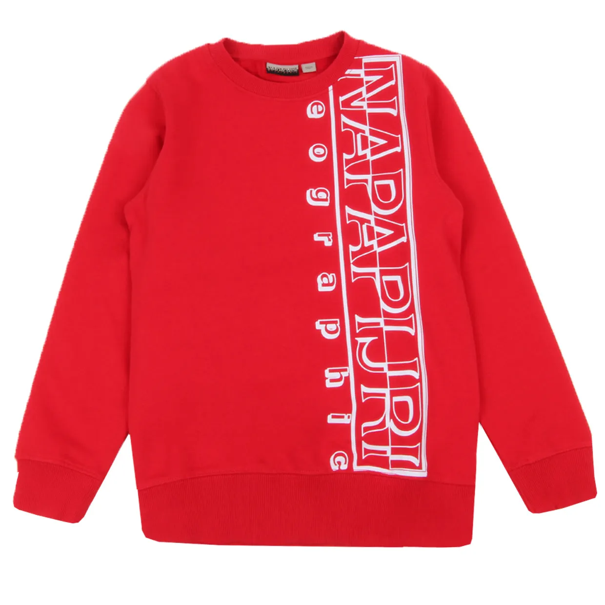 Napapijri Junior Vertical Logo  Red Sweatshirt