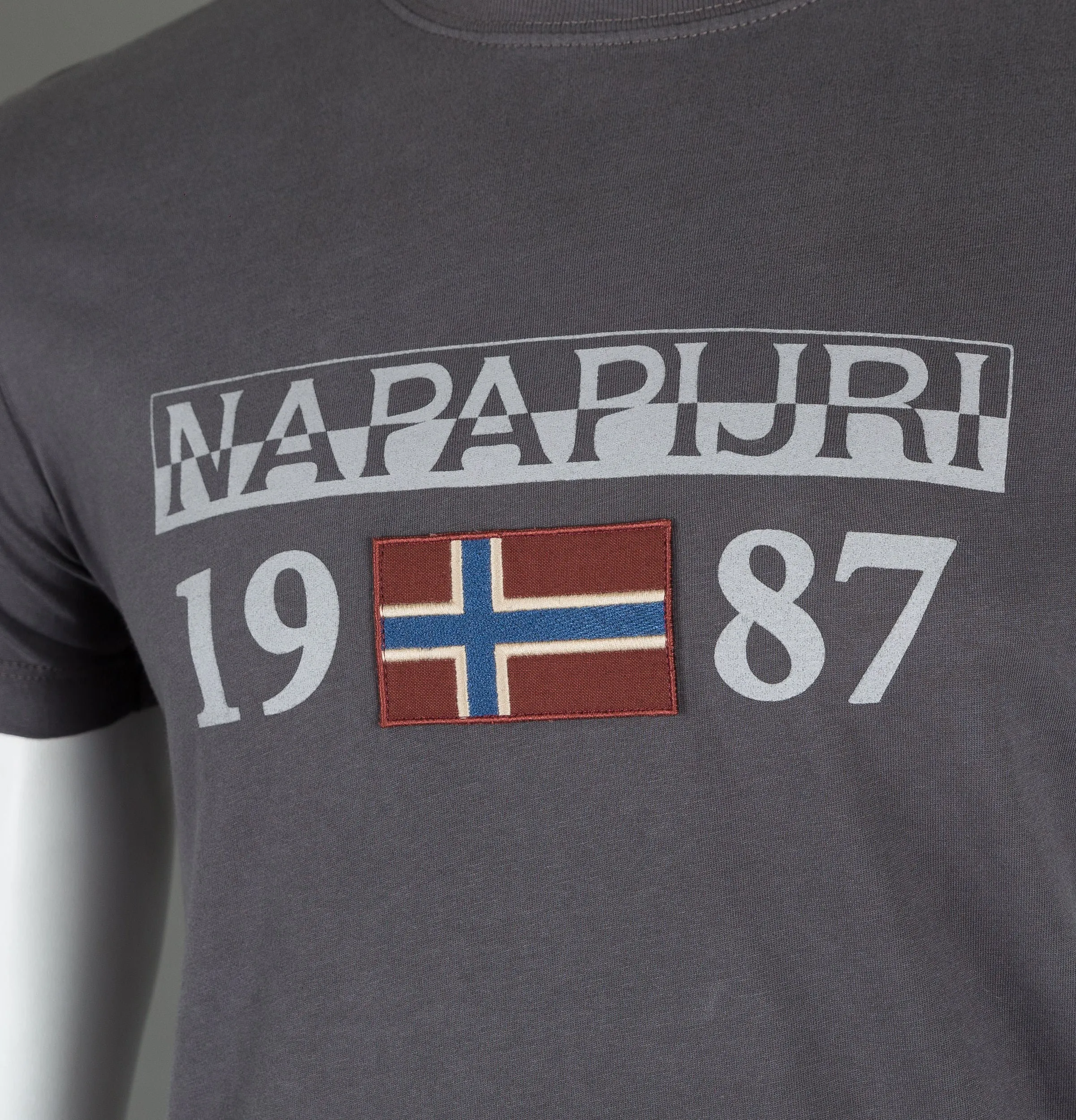 Napapijri Solin Short Sleeve T-Shirt Dark Grey