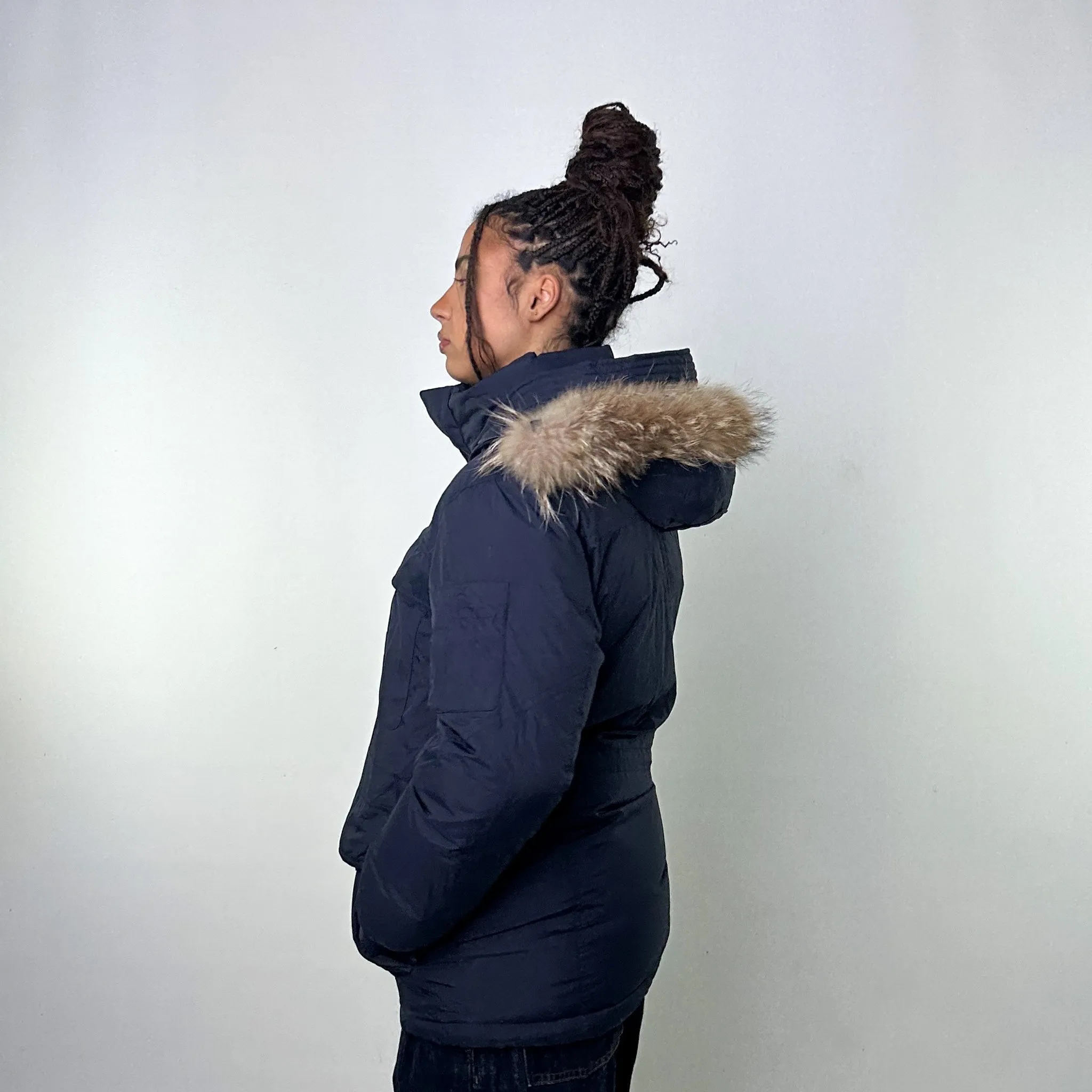 Navy Blue 90s Mont Bell Puffer Jacket Coat (M)