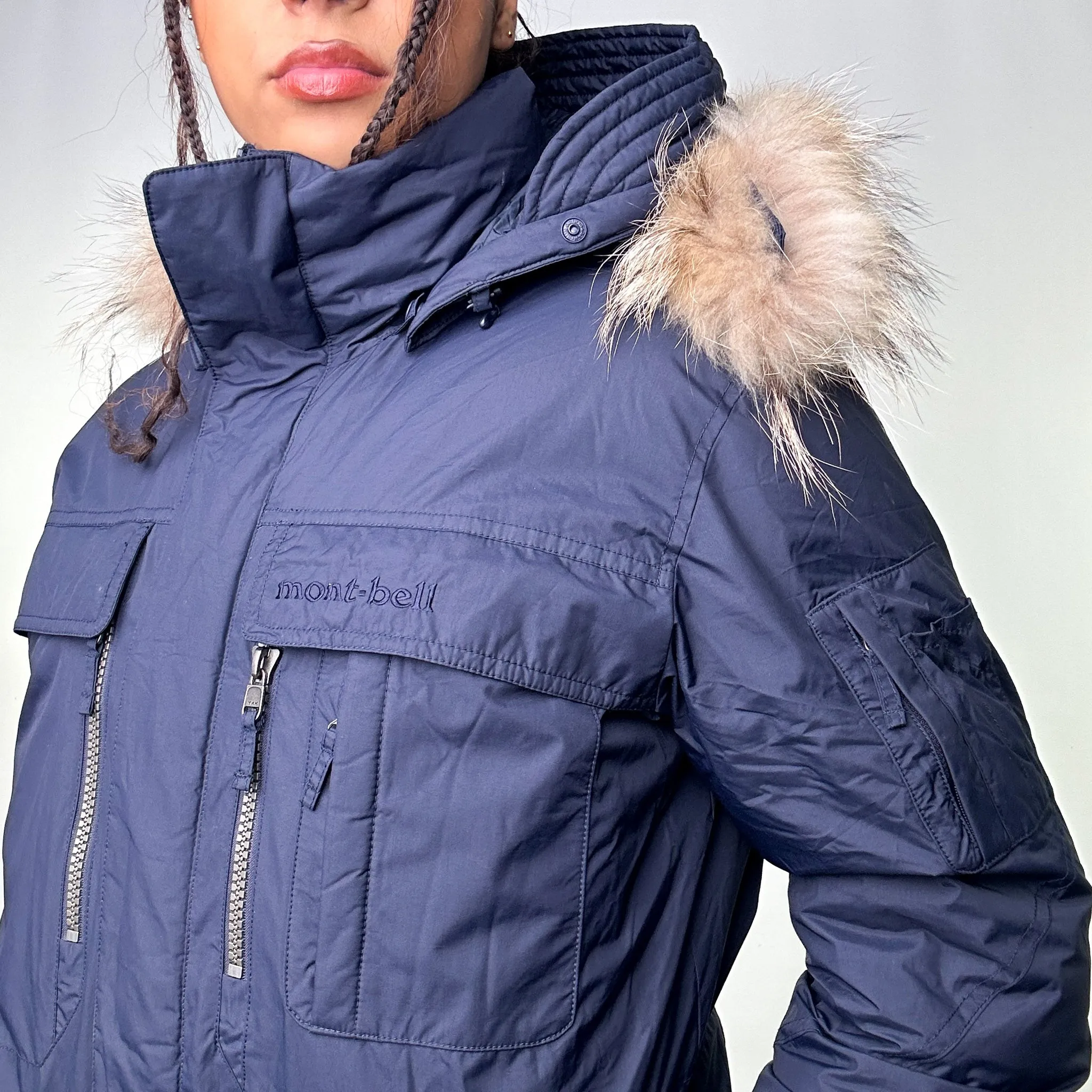 Navy Blue 90s Mont Bell Puffer Jacket Coat (M)