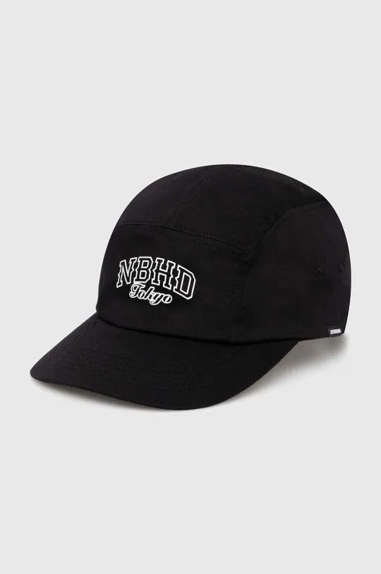 NEIGHBORHOOD cotton baseball cap Jet Cap-2 black color with a print 241YGNH.HT07