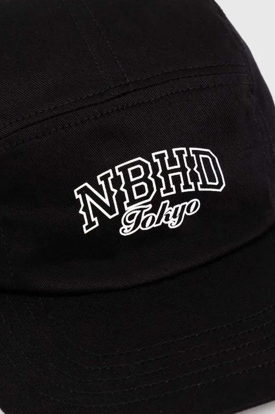 NEIGHBORHOOD cotton baseball cap Jet Cap-2 black color with a print 241YGNH.HT07