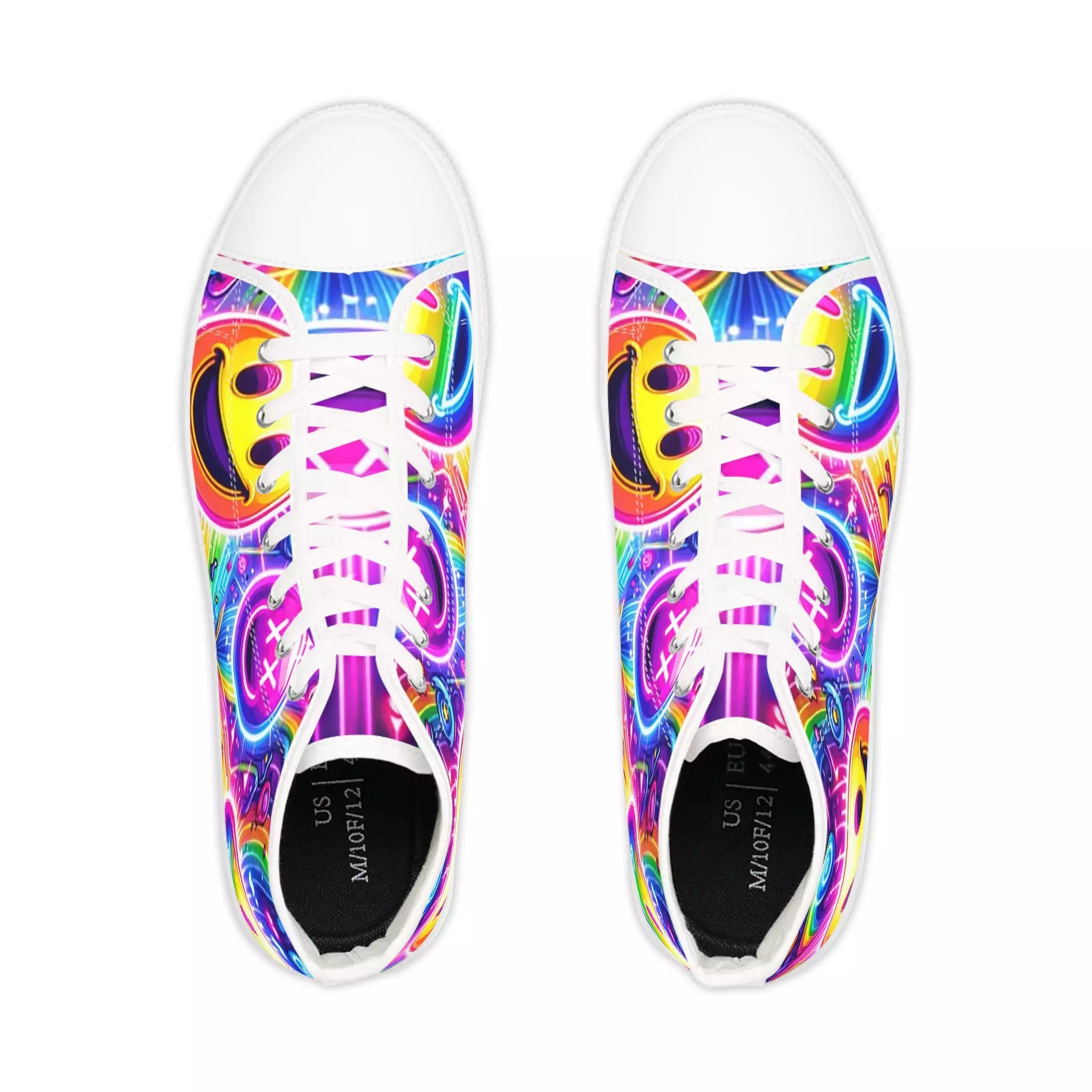 Neon Bliss Men's Rave High Top Sneakers