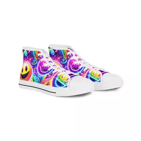 Neon Bliss Men's Rave High Top Sneakers