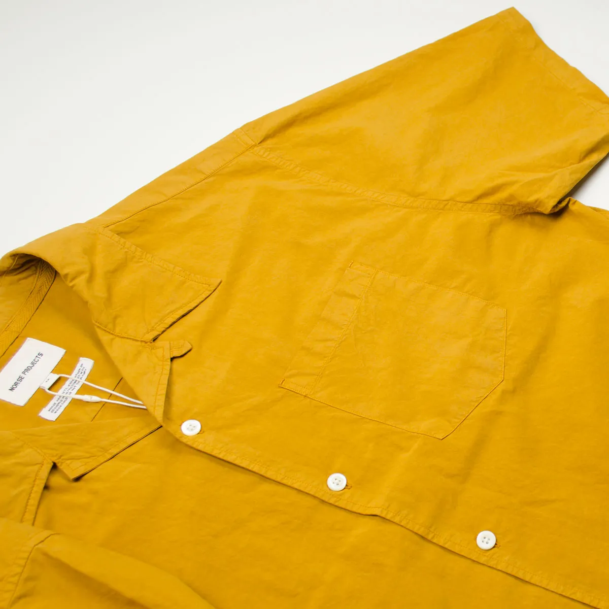 Norse Projects - Carsten Tencel Shirt - Turmeric Yellow