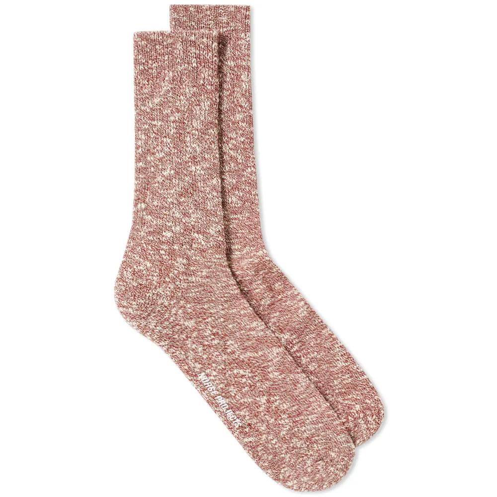 Norse Projects Ebbe Melange SockCabin Red