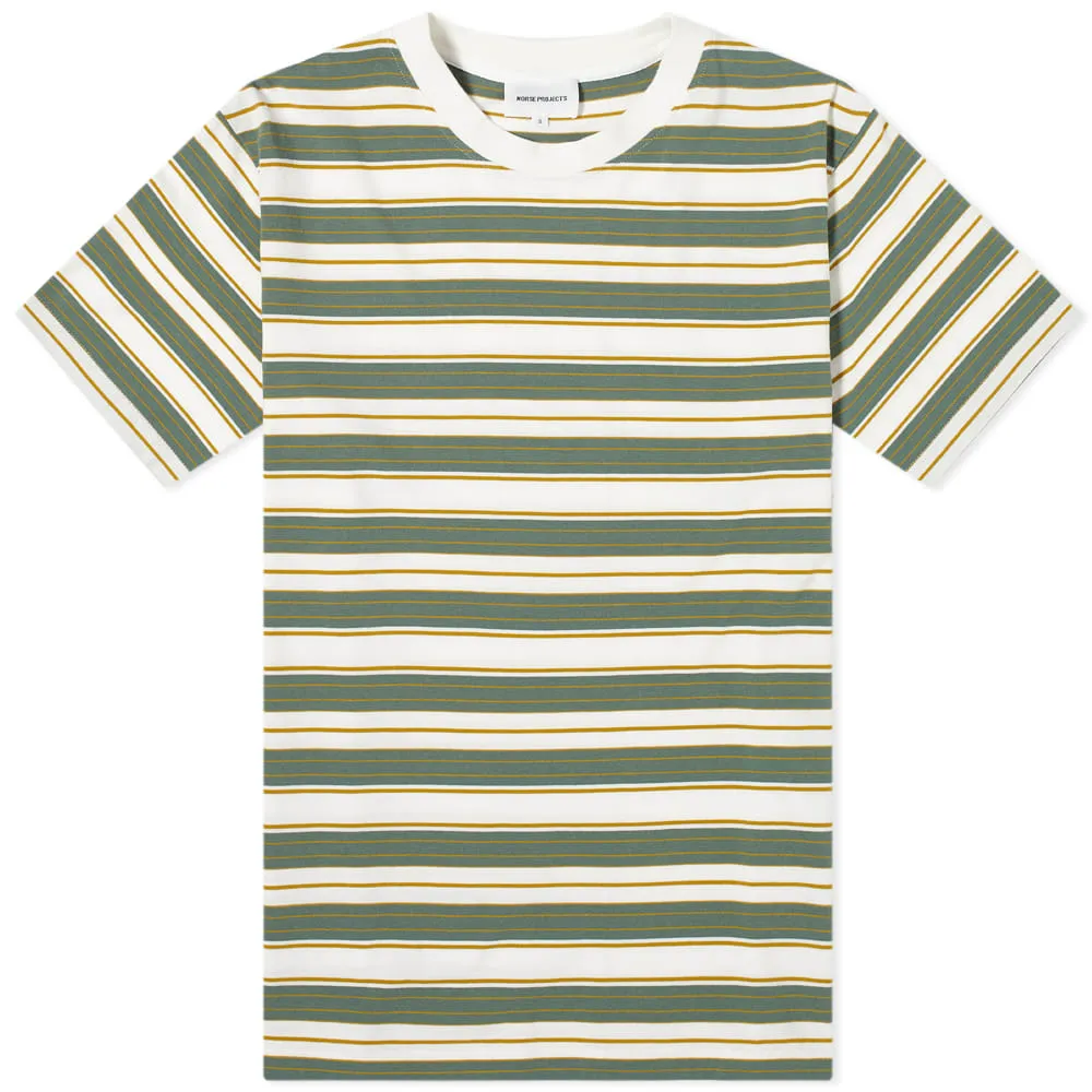 Norse Projects Johannes Stripe T-ShirtMoss Green