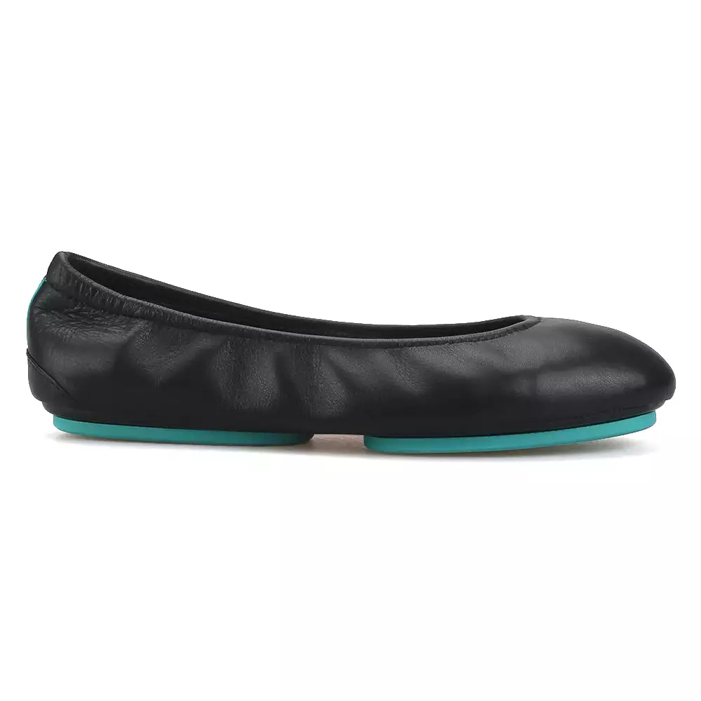 OneDrop Handmade Black And Apricot Cow Leather Women Loafers Foldable Ballet Leather Outsole Breathable Cowhide Lining