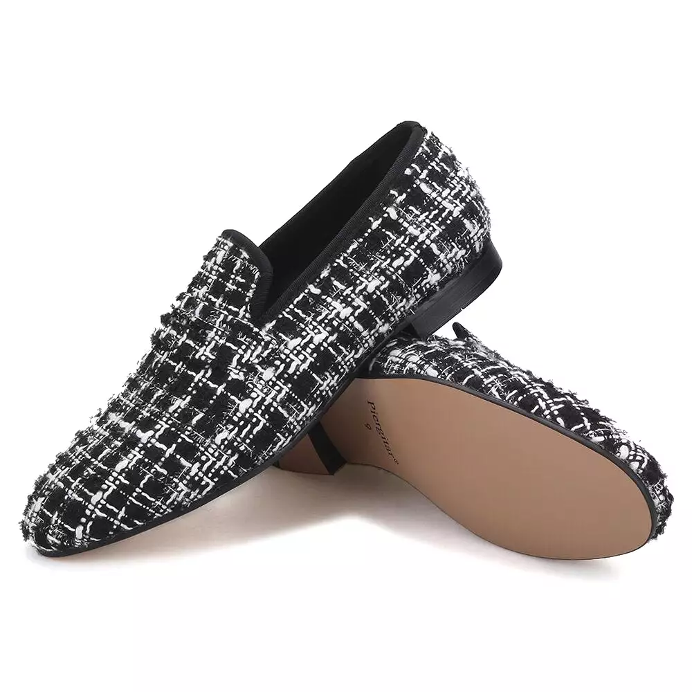 OneDrop Handmade Knit Fabric Men Party Wedding Prom Loafers