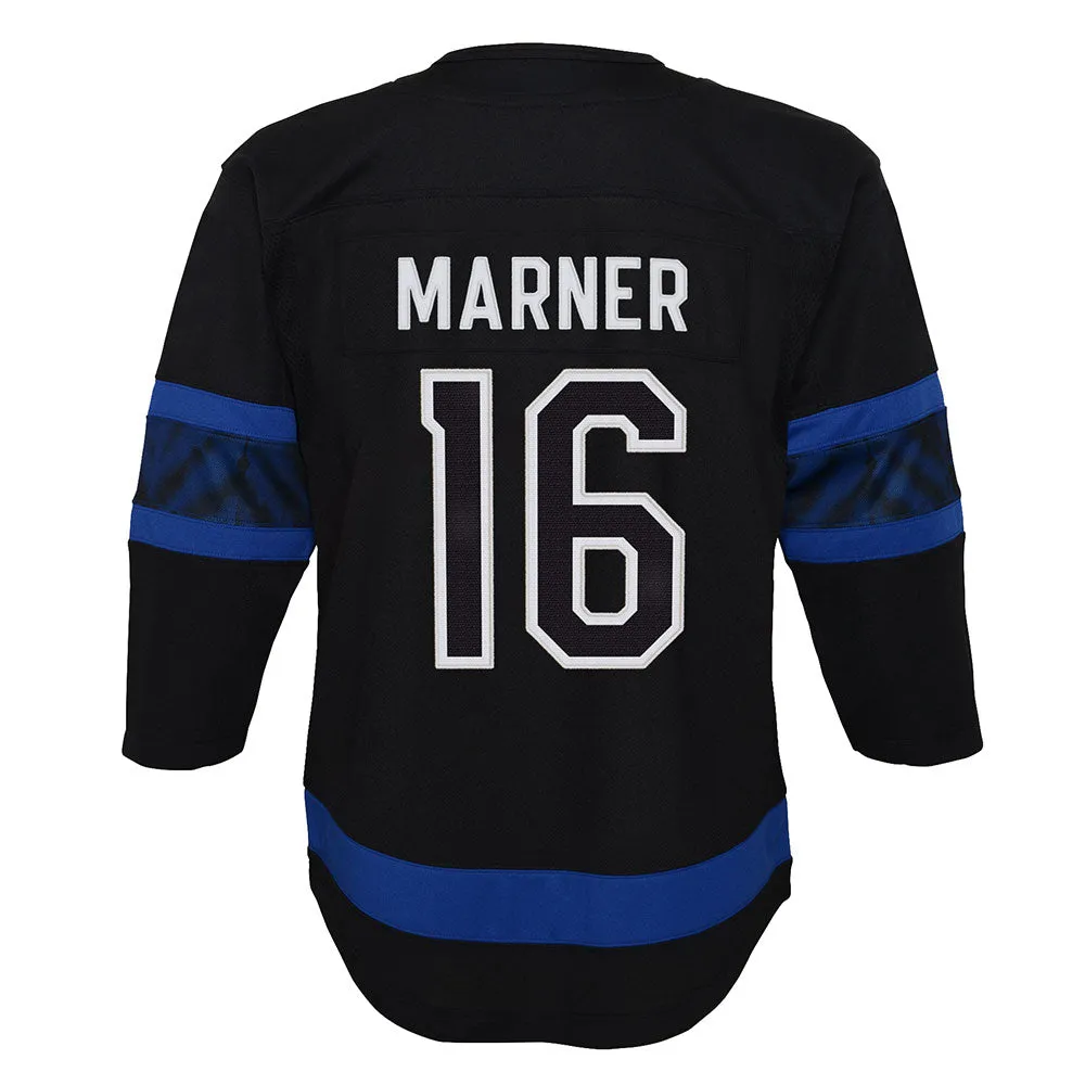 OUTERSTUFF TORONTO MAPLE LEAFS MITCH MARNER CHILDRENS BLACK THIRD JERSEY