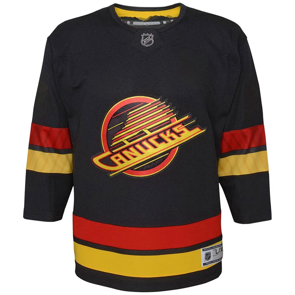 OUTERSTUFF YOUTH VANCOUVER CANUCKS PREMIER BLACK THIRD JERSEY