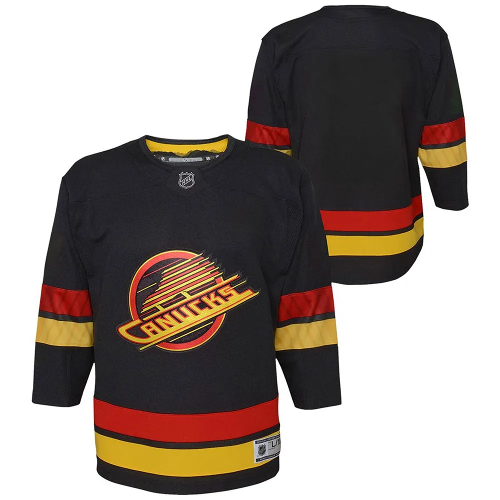 OUTERSTUFF YOUTH VANCOUVER CANUCKS PREMIER BLACK THIRD JERSEY