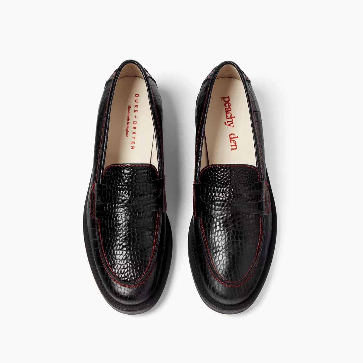 Peachy Den Black Croc Loafer - Women's