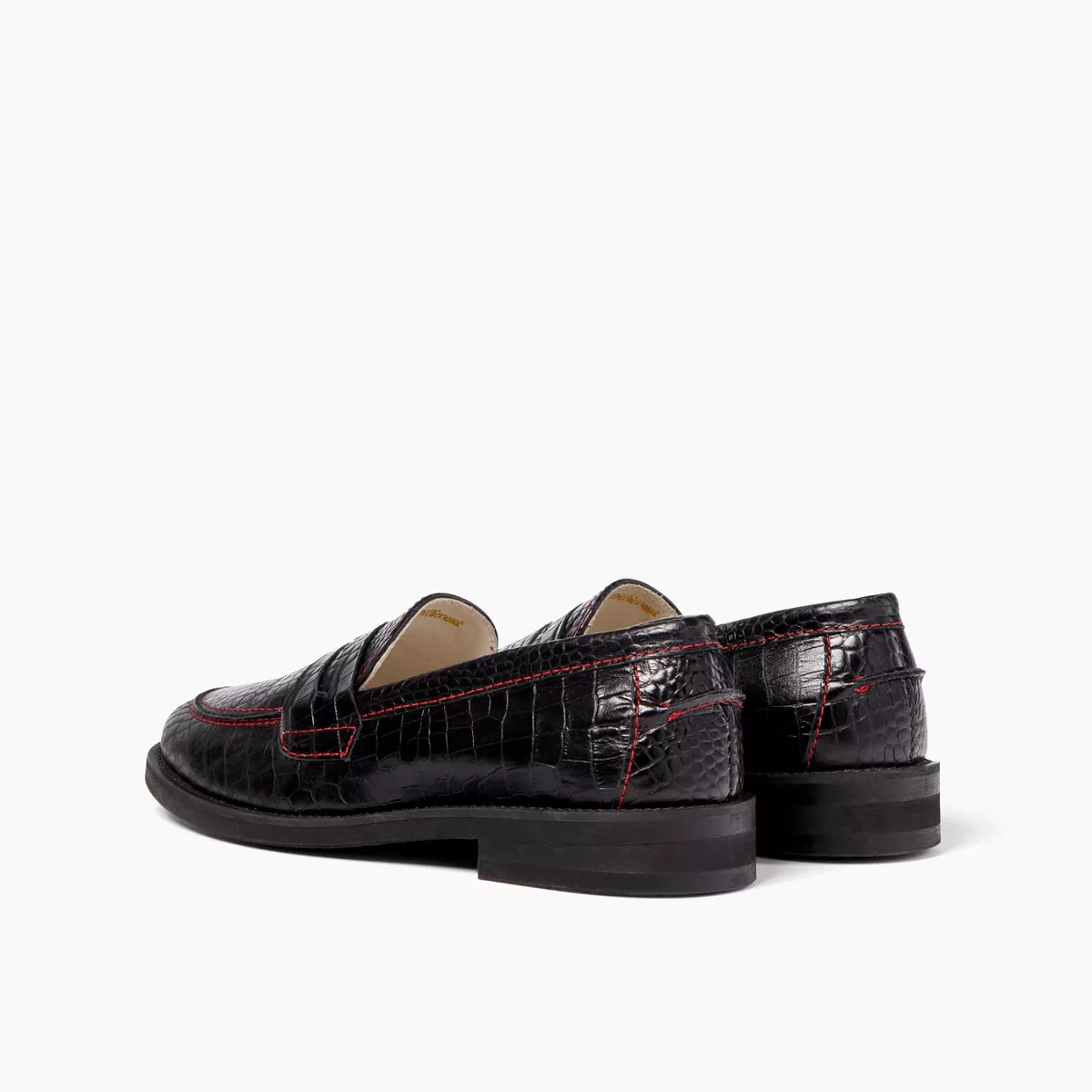 Peachy Den Black Croc Loafer - Women's