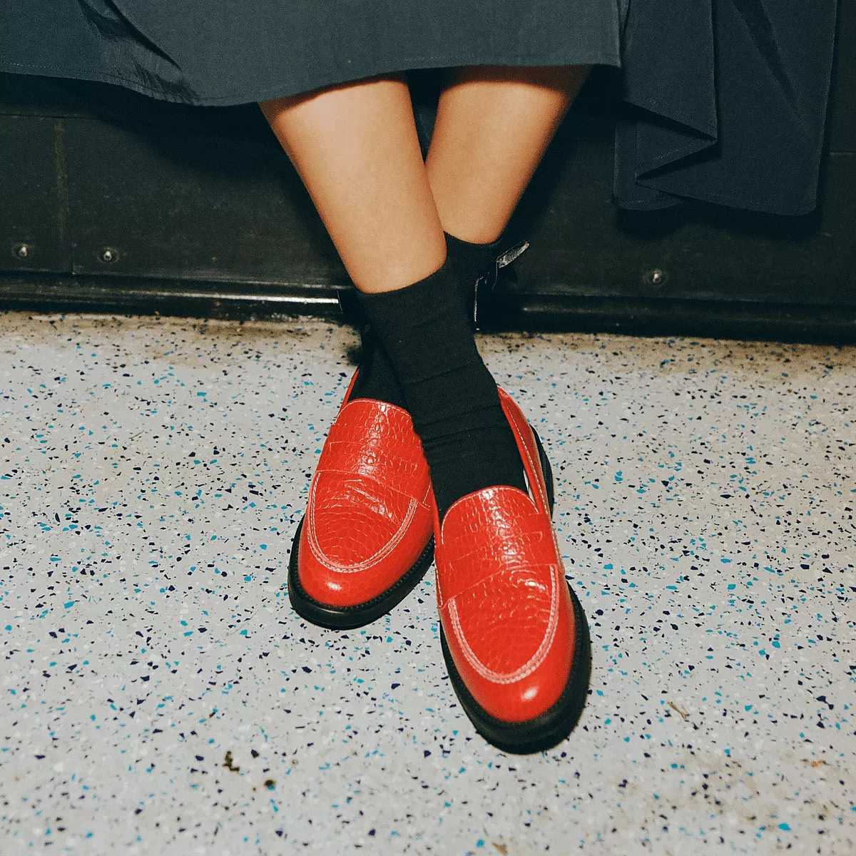 Peachy Den Red Croc Loafer - Women's