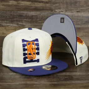 Phoenix Suns NBA 2022 Draft Gray Bottom 9Fifty Snapback | New Era Cream/Purple