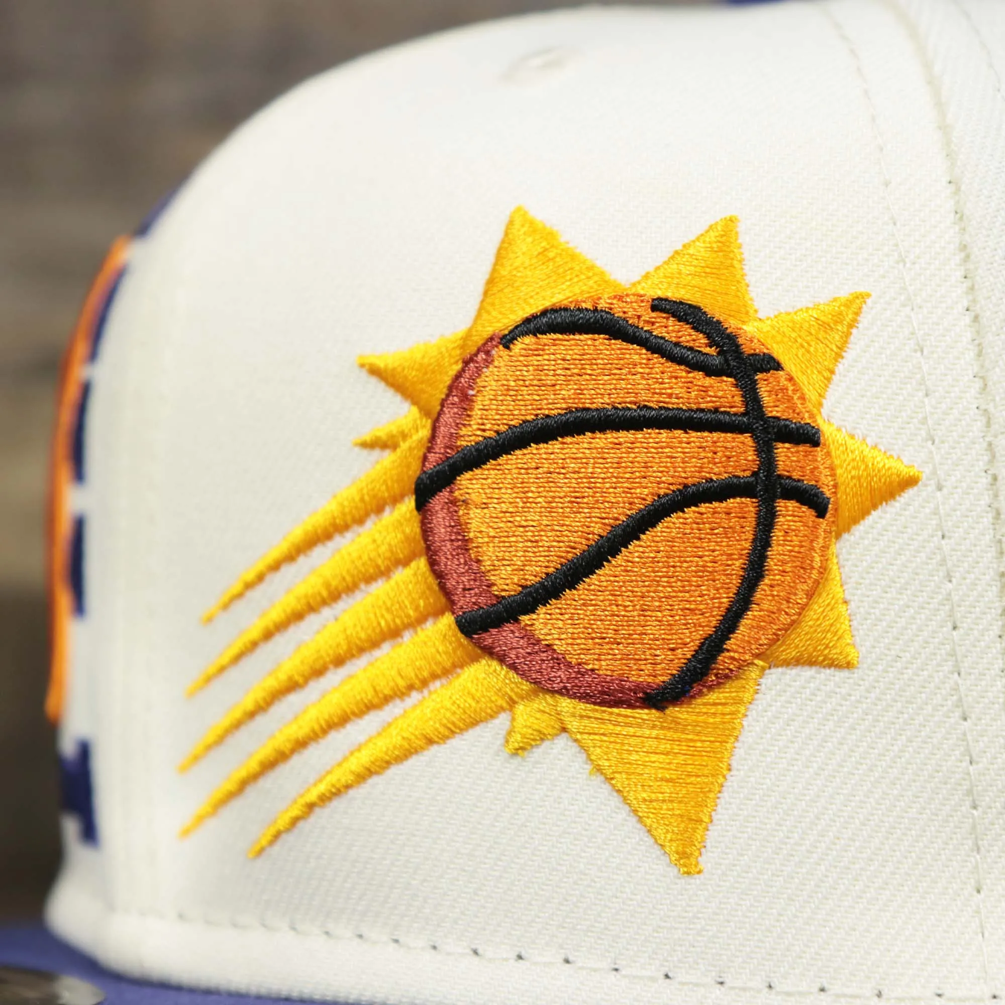 Phoenix Suns NBA 2022 Draft Gray Bottom 9Fifty Snapback | New Era Cream/Purple