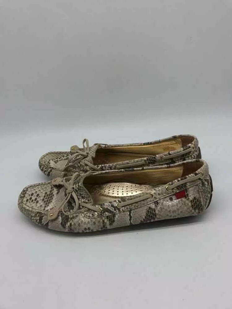 Pre-Owned Marc Joseph Tan Size 9 Printed Loafer Loafers